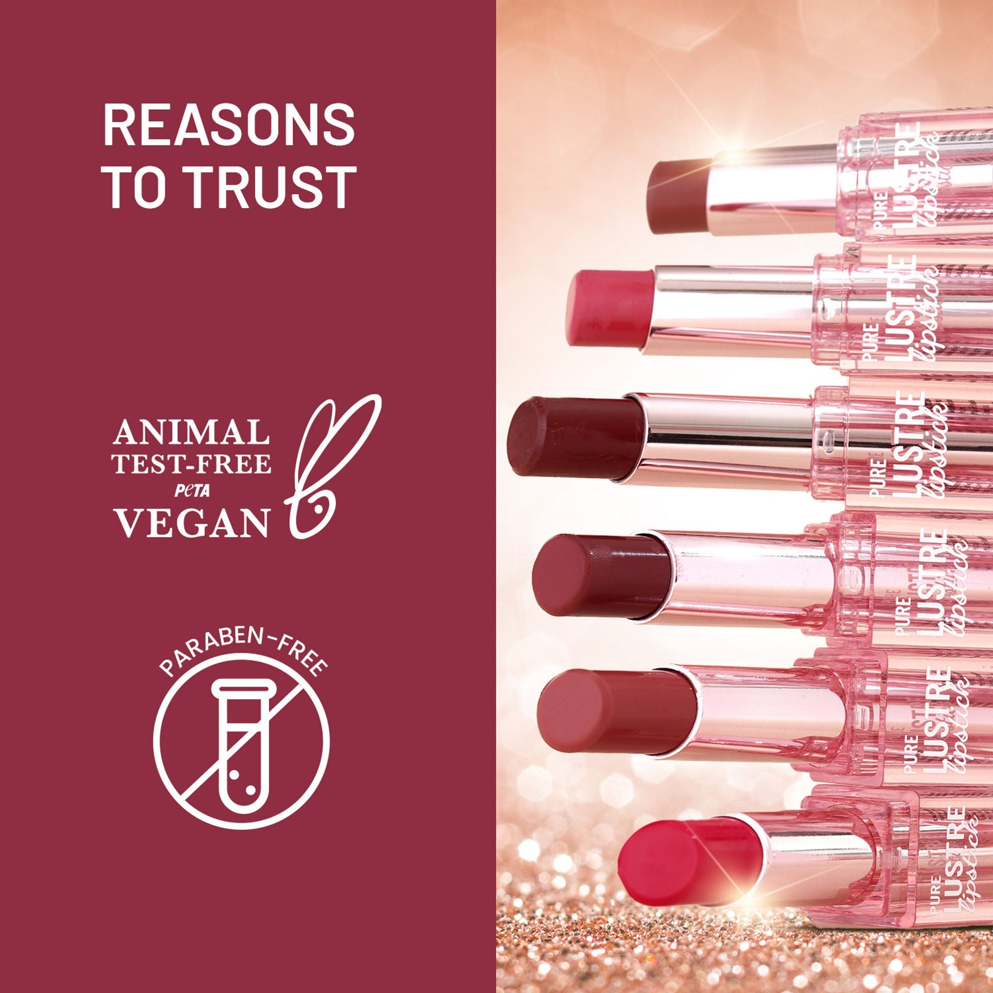 Swiss Beauty High Shine Finish Smooth Glide Pure Lustre Lipstick - 3 Salty Pink