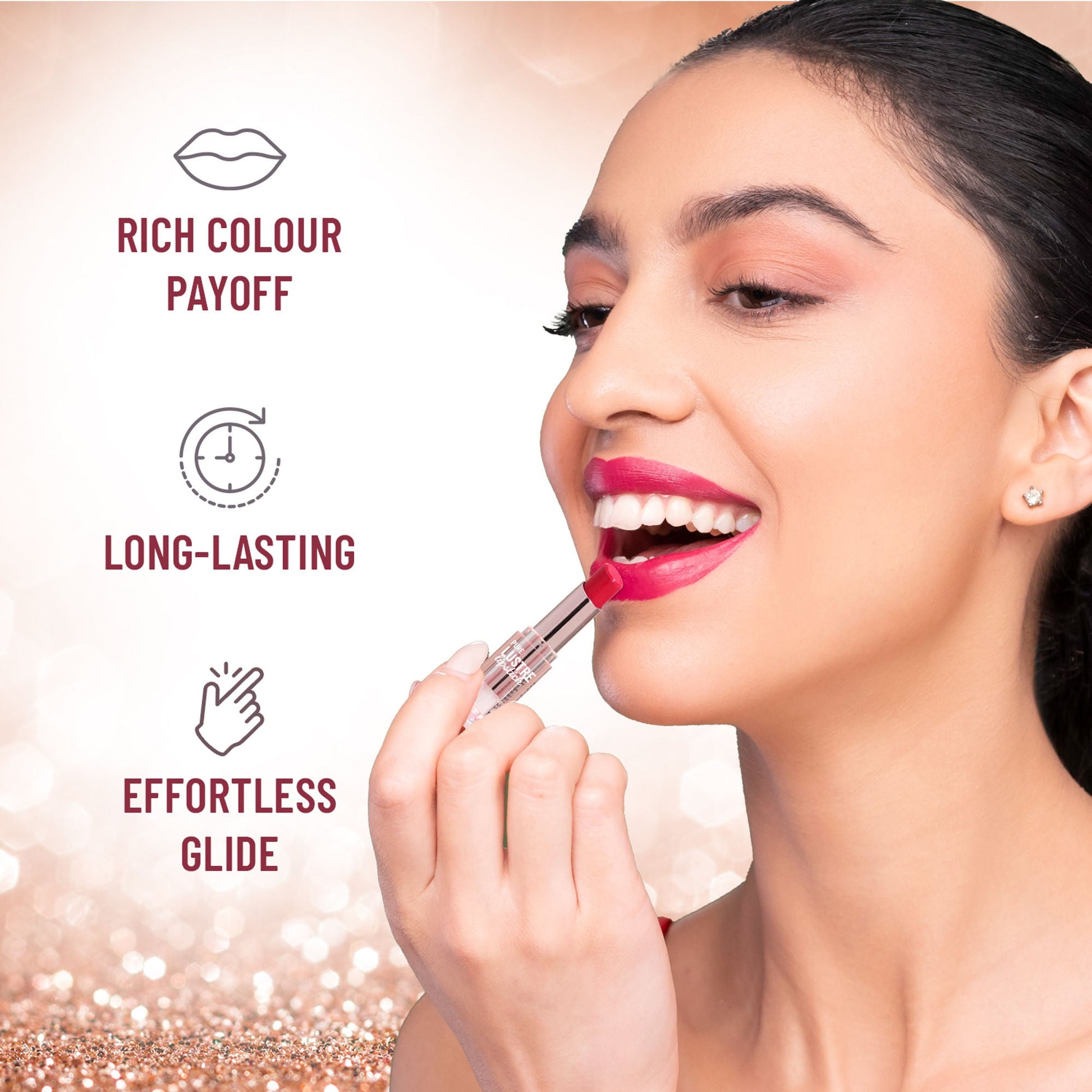Swiss Beauty High Shine Finish Smooth Glide Pure Lustre Lipstick - 10 Lovin' Raisins