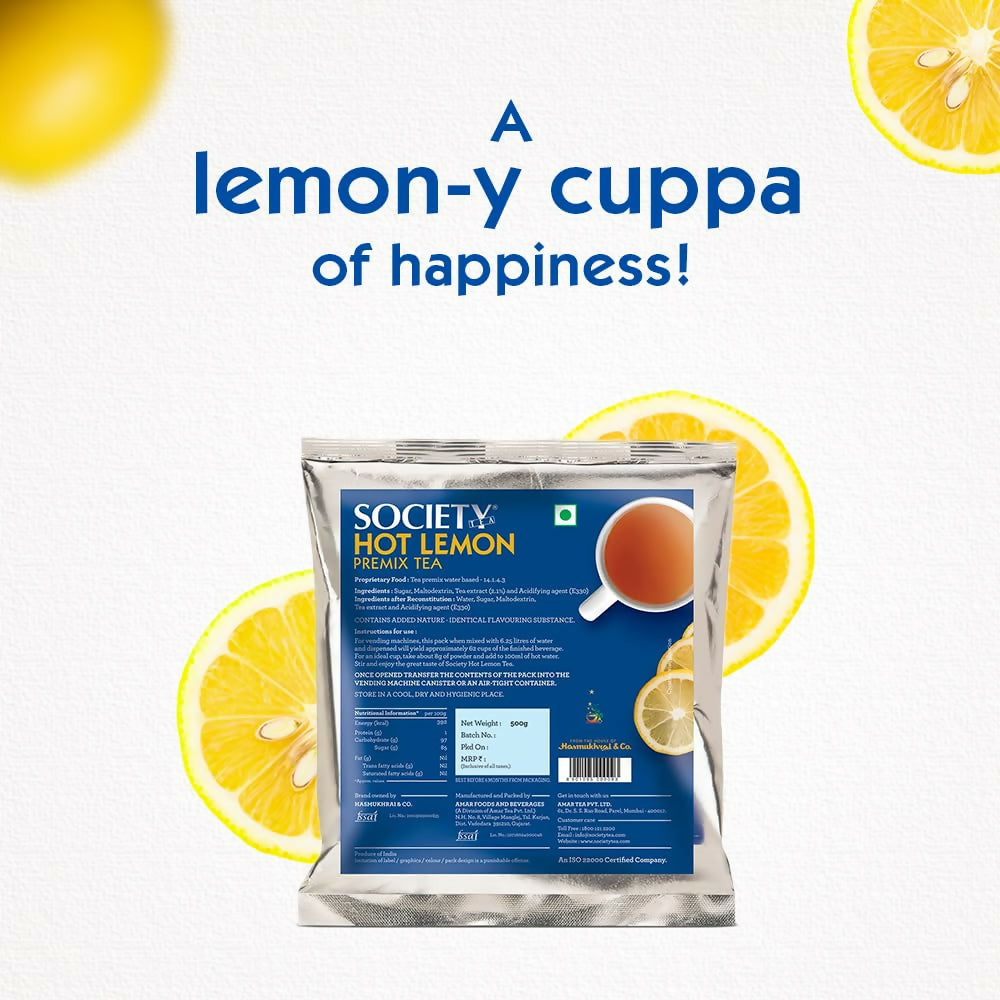 Society Hot Lemon Tea Premix Pouch 