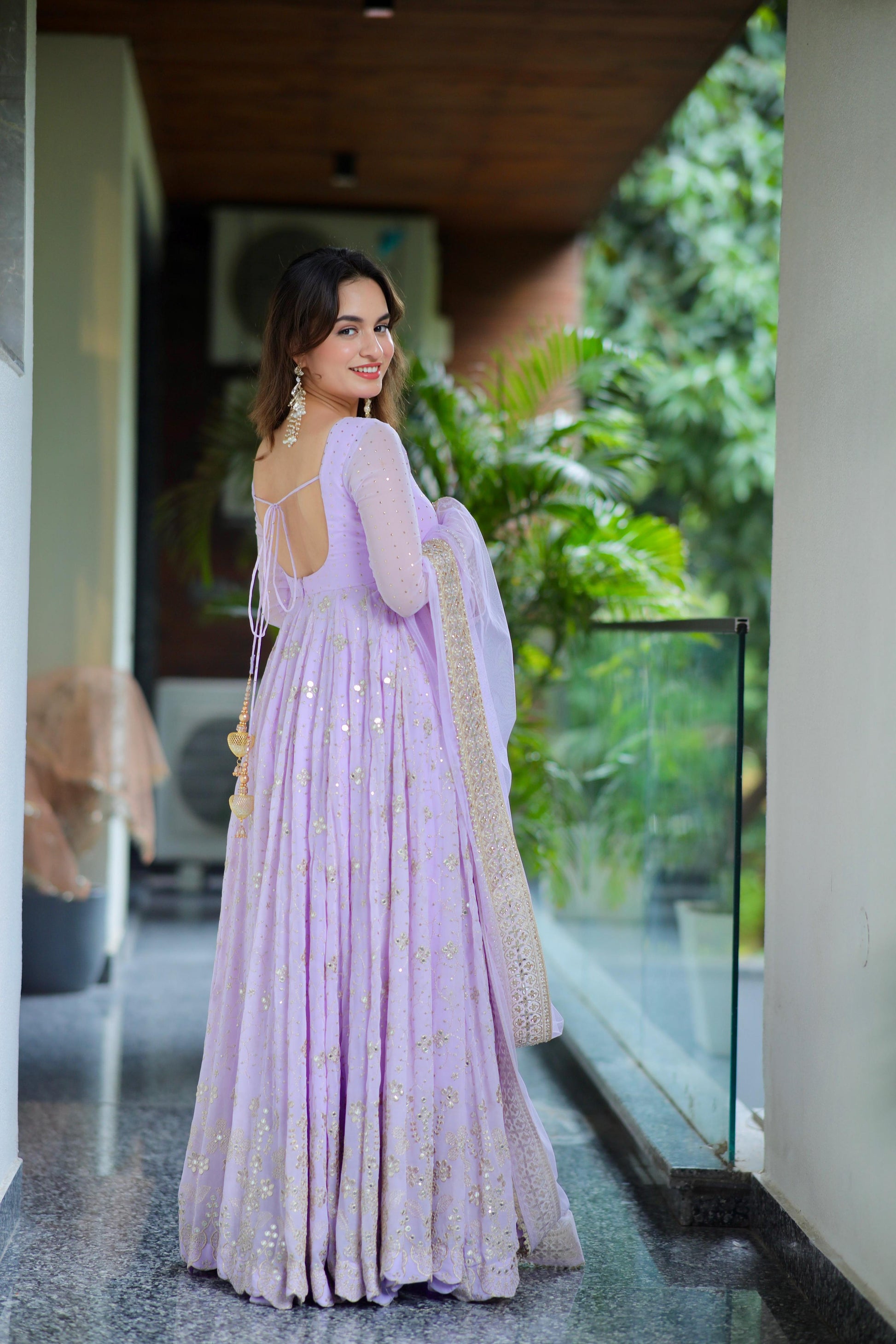 Yash Enterprise Light Purple Fux Bloomimng Silk Embroidery Suit Set  Grab2Buy Yash Enterprise Grab2Buy
