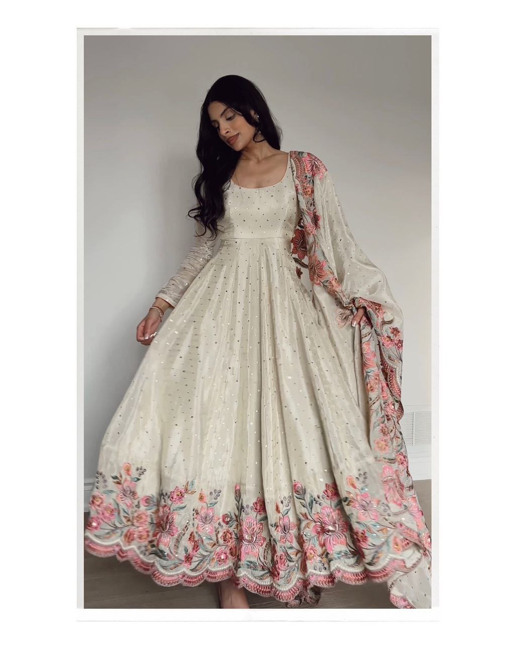 Yash Enterprise Off White Vichitra Silk Embroidery Party Wear Suit  Grab2Buy Yash Enterprise Grab2Buy