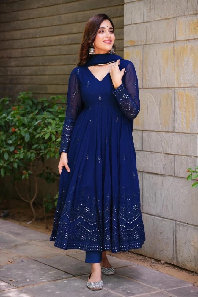 Yash Enterprise Whispering Breeze Georgette Embroidered Suit Set  Grab2Buy Yash Enterprise Grab2Buy