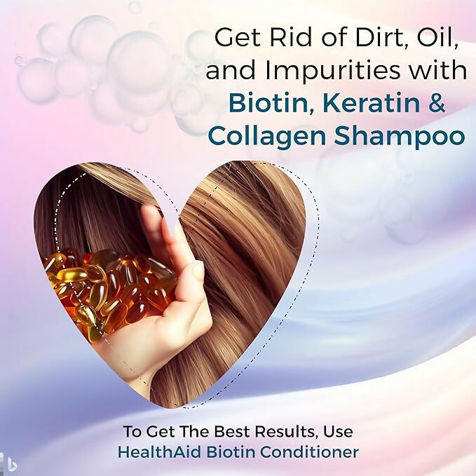 HealthAid Biotin Shampoo with Keratin & Collagen 