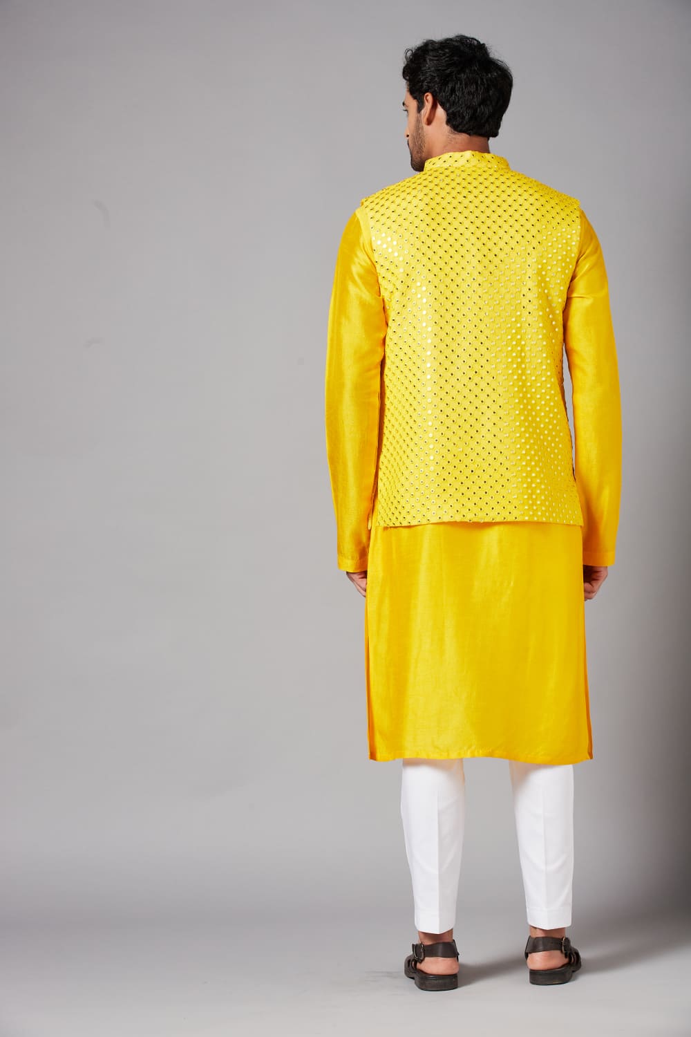 Yellot Designer Men's Nehru Jacket by Hilo Design  Grab2Buy Hilo Design Grab2Buy