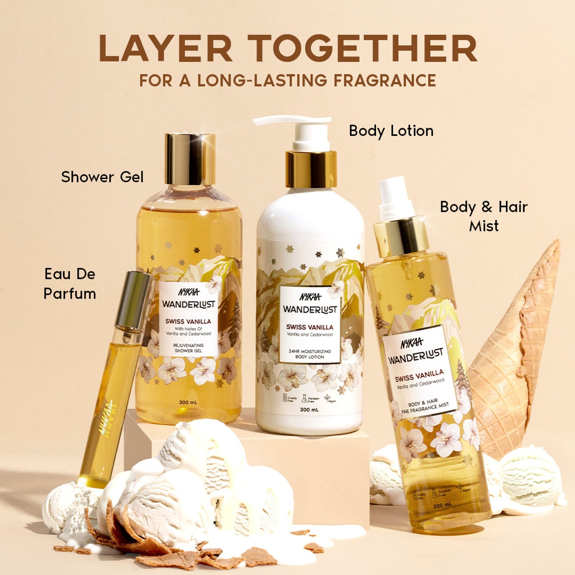Wanderlust Shower Gels - Swiss Vanilla  Grab2Buy Wanderlust Grab2Buy