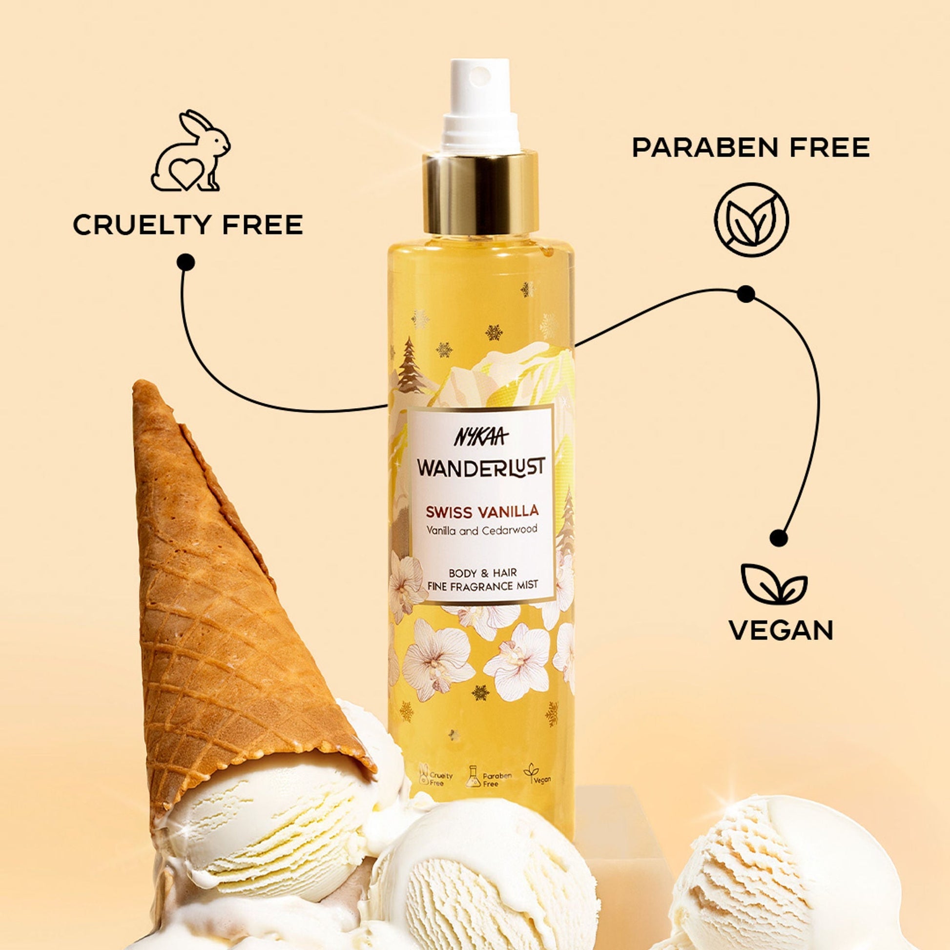 Wanderlust Fragrance Mist For Her - Swiss Vanilla  Grab2Buy Wanderlust Grab2Buy