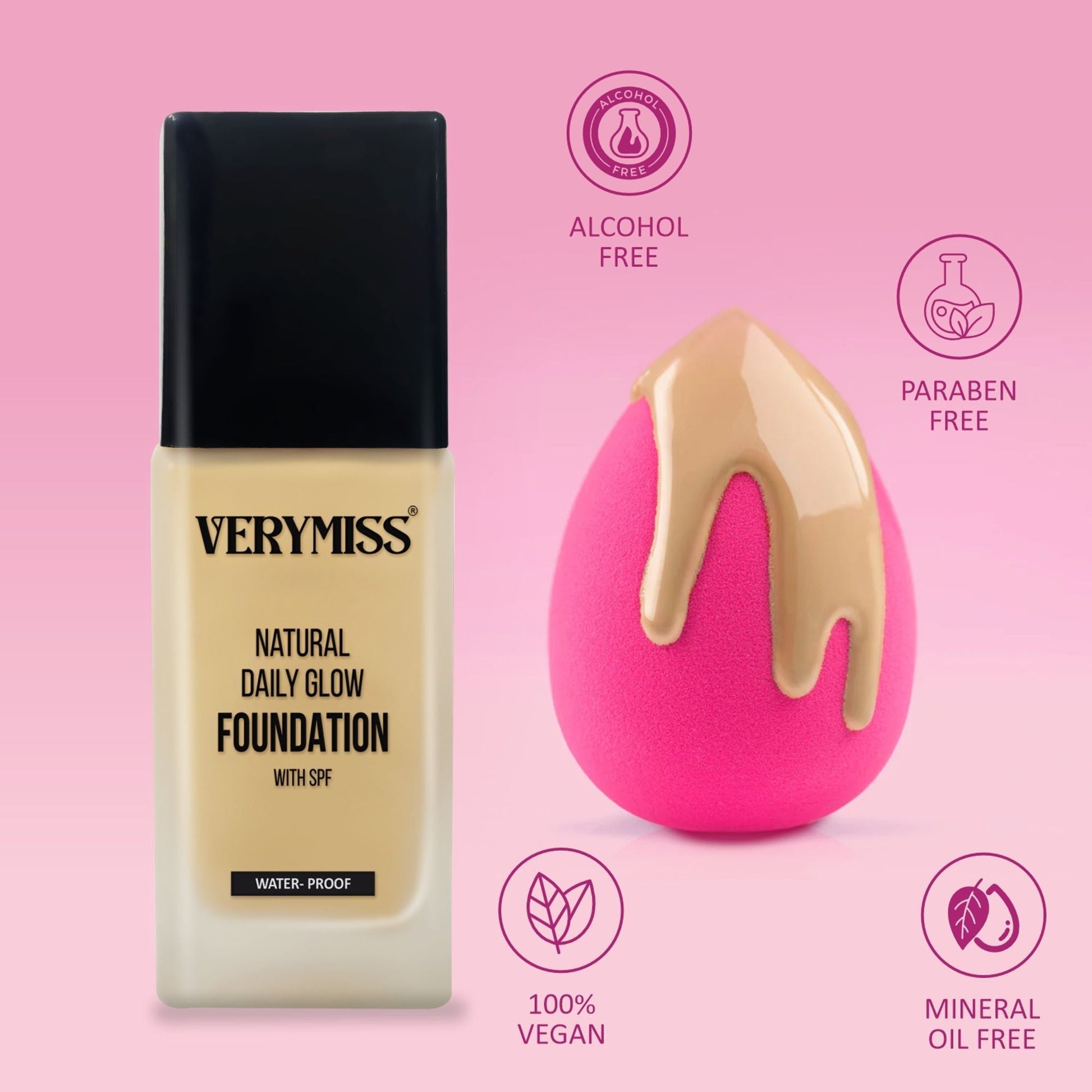 VERYMISS Foundation + Beauty Blender Combo Set  Grab2Buy VERYMISS Grab2Buy