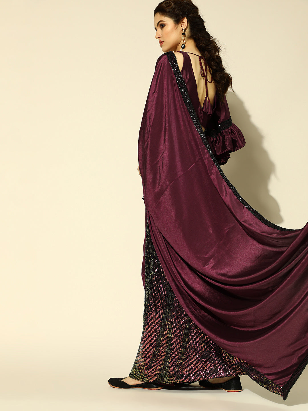 Tikhi Imli Embellished Poly Crepe Grab2Buy with Embellished Border 