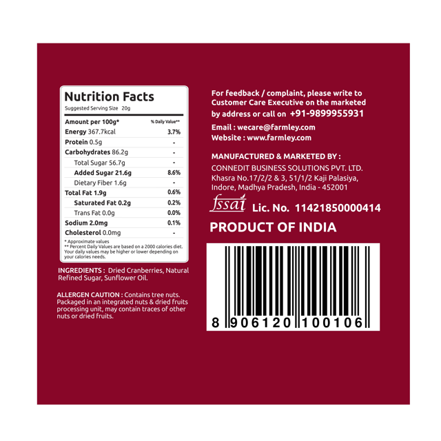 Grab2Buy Premium Whole Cranberry (Dried)  Grab2Buy Farmley Grab2Buy