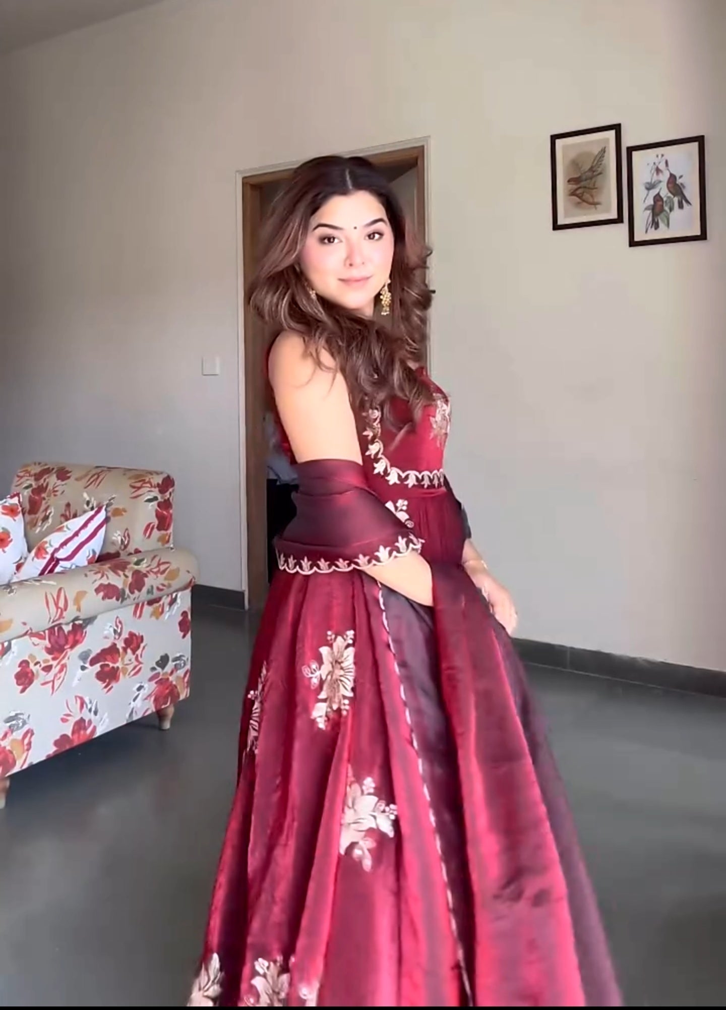 Yash Enterprise Maroon Fandy Silk Party Wear Embroidery Suit Set  Grab2Buy Yash Enterprise Grab2Buy
