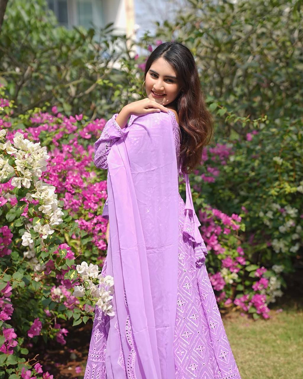 Yash Enterprise Purple Heavy Chinon Embroidery Party Wear Suit  Grab2Buy Yash Enterprise Grab2Buy