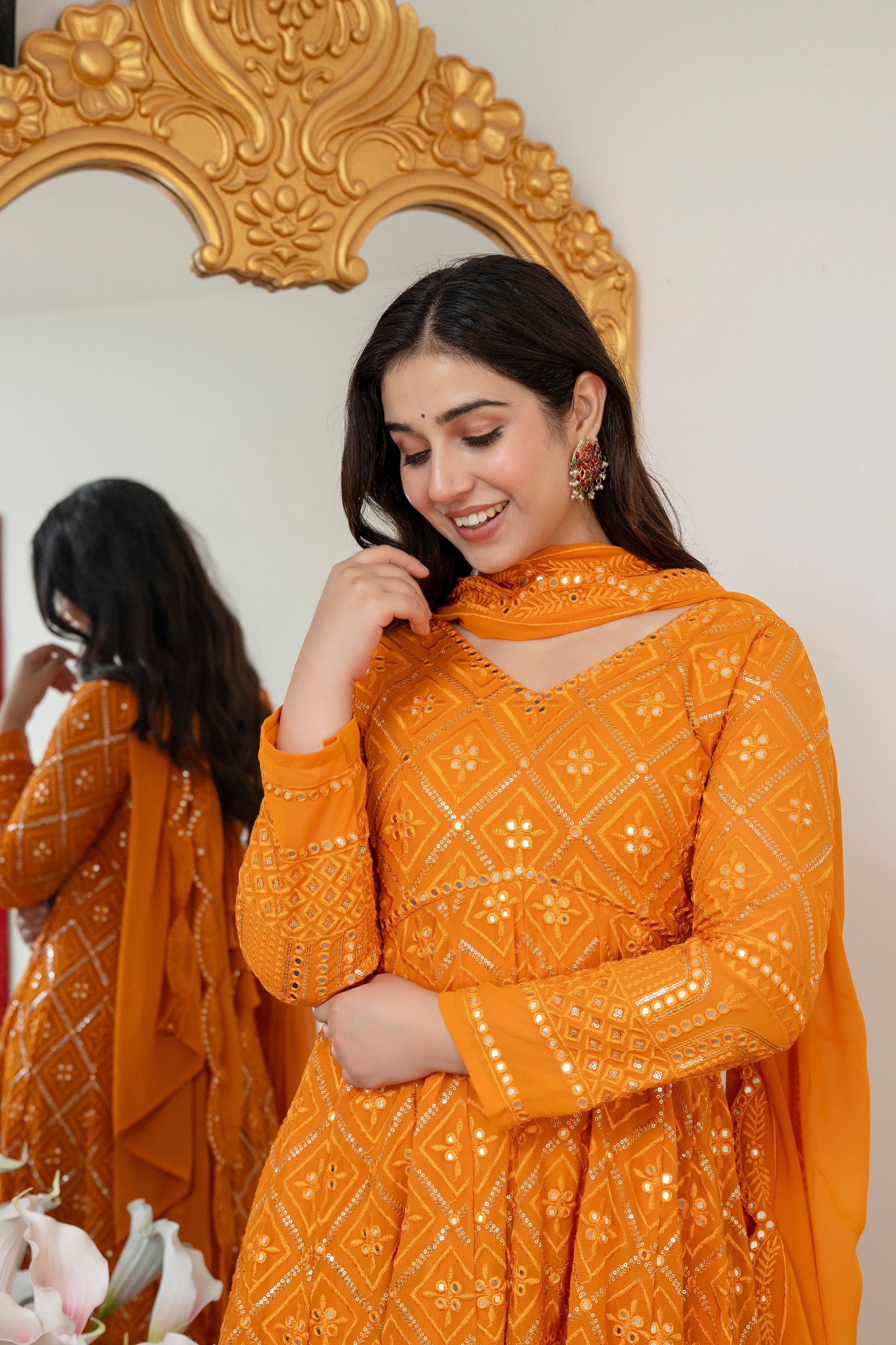 Yash Enterprise Yellow Blooming Silk Party Wear Embroidery Suit Set  Grab2Buy Yash Enterprise Grab2Buy