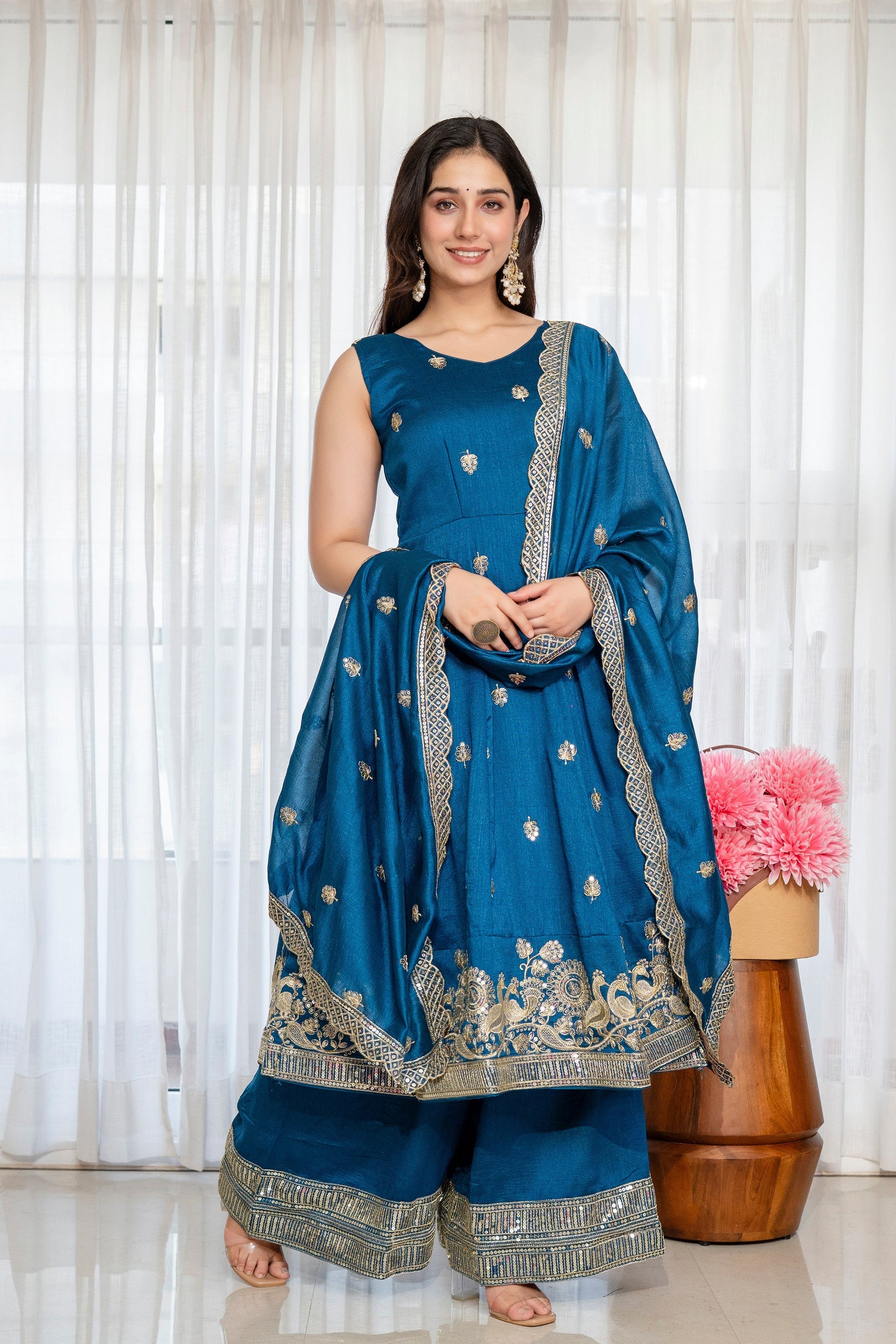 Yash Enterprise Rama Simmar Silk Party Wear Embroidery Suit Set  Grab2Buy Yash Enterprise Grab2Buy