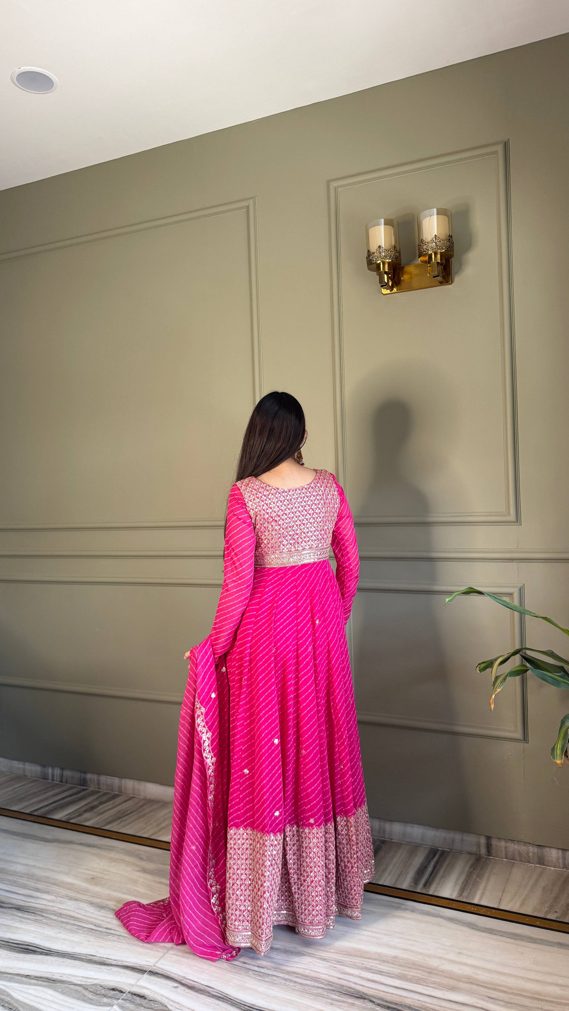 Yash Enterprise Pink Georgette Party Wear Embroidery Suit Set  Grab2Buy Yash Enterprise Grab2Buy