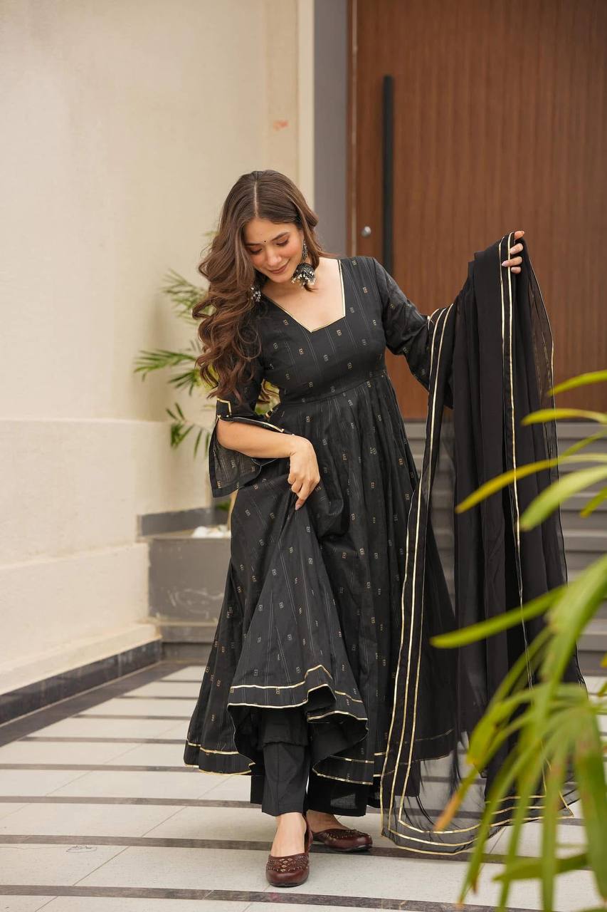 Yash Enterprise Black Maslin Fabric Digital Print Work Suit Set  Grab2Buy Yash Enterprise Grab2Buy