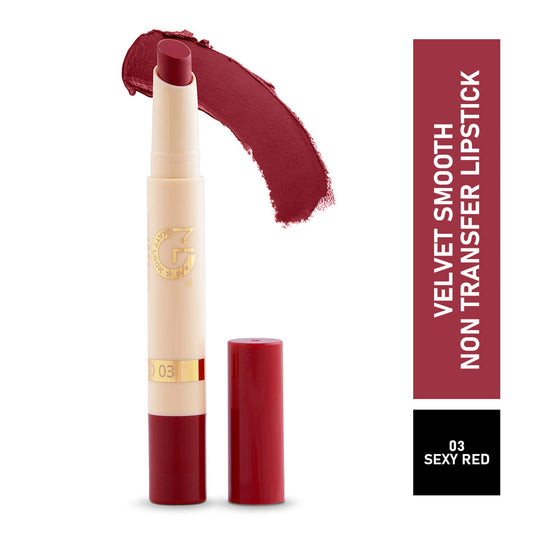 Matt Look Velvet Smooth Non Transfer Lipstick - Sexy Red 