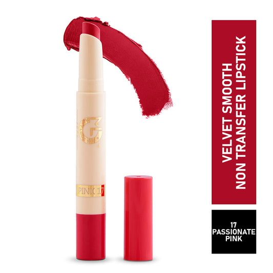 Matt Look Velvet Smooth Non Transfer Lipstick - Passionate Pink 