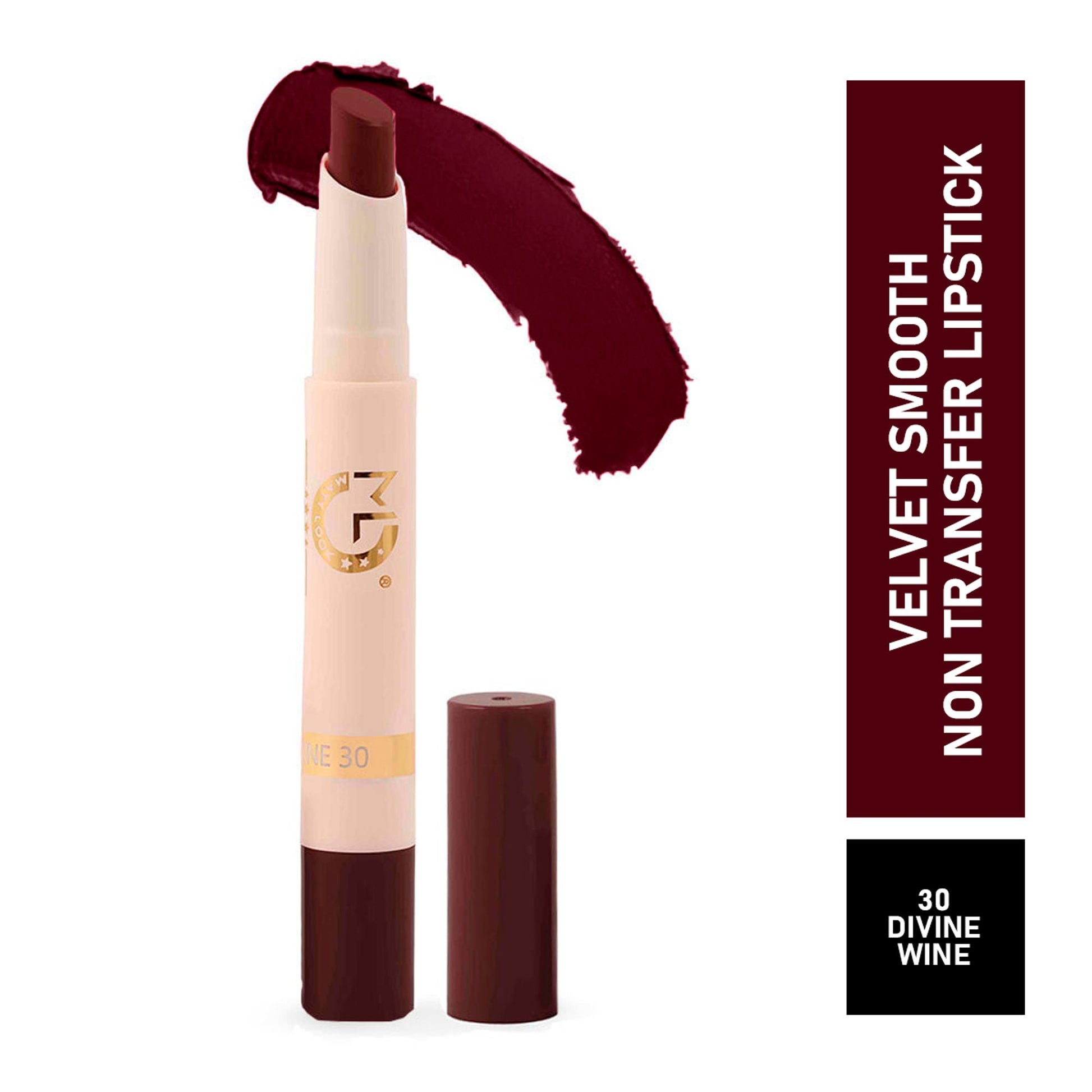 Matt Look Velvet Smooth Non Transfer Lipstick - Divine Wine 