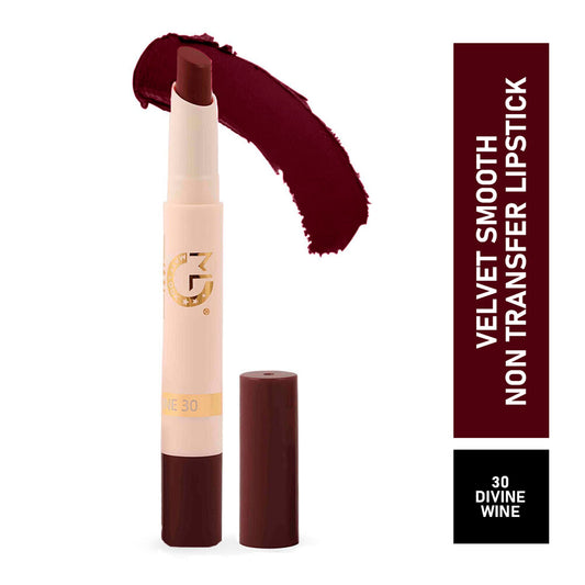 Matt Look Velvet Smooth Non Transfer Lipstick - Divine Wine 