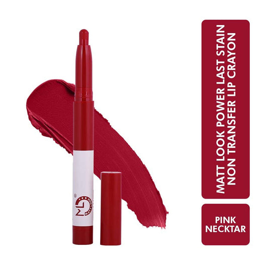 Matt Look Power Last Lip Stain Crayon Lipstick - Pink Necktar 