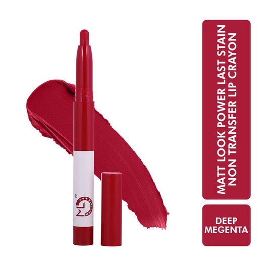 Matt Look Power Last Lip Stain Crayon Lipstick - Deep Magenta 