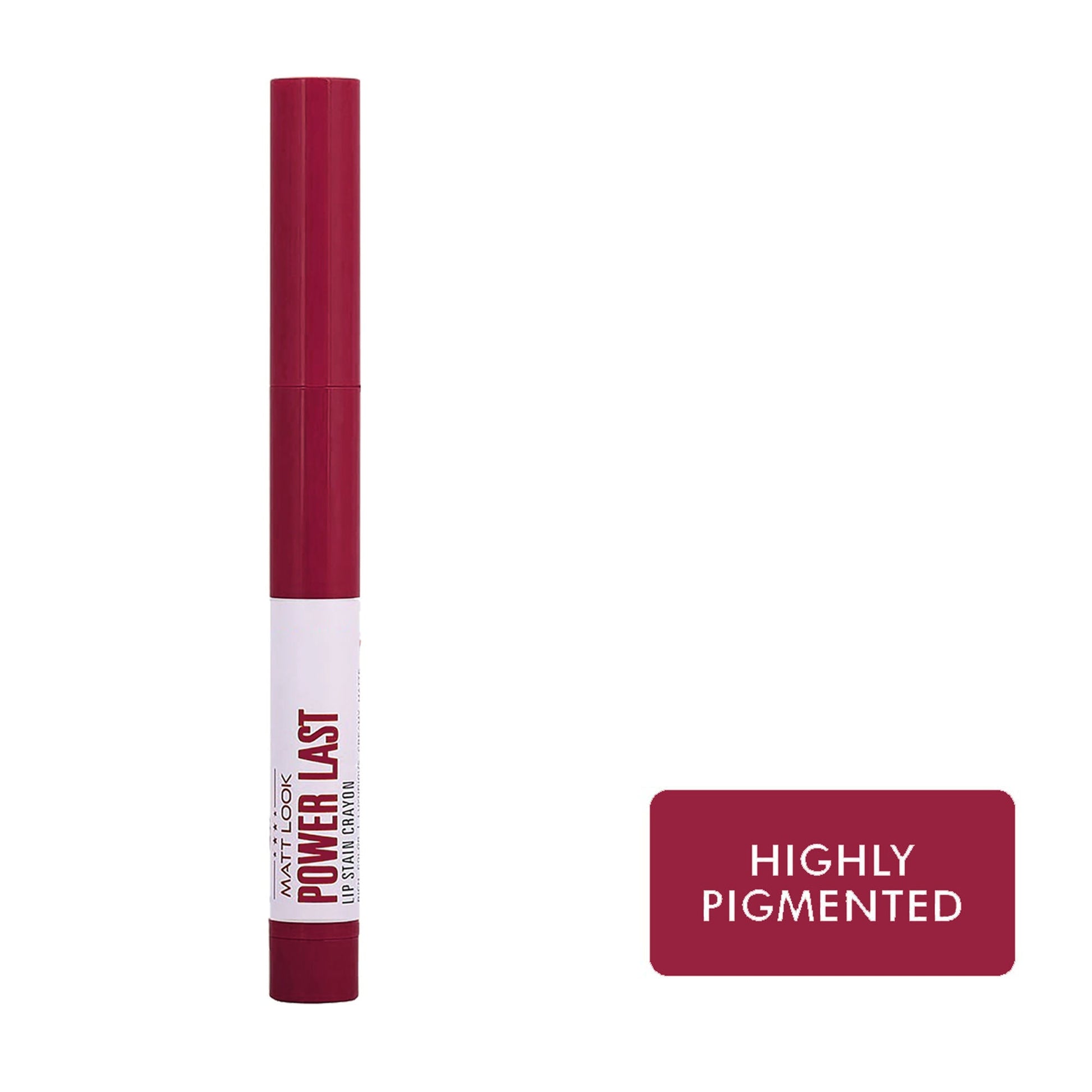 Matt Look Power Last Lip Stain Crayon Lipstick - Divine Wine 