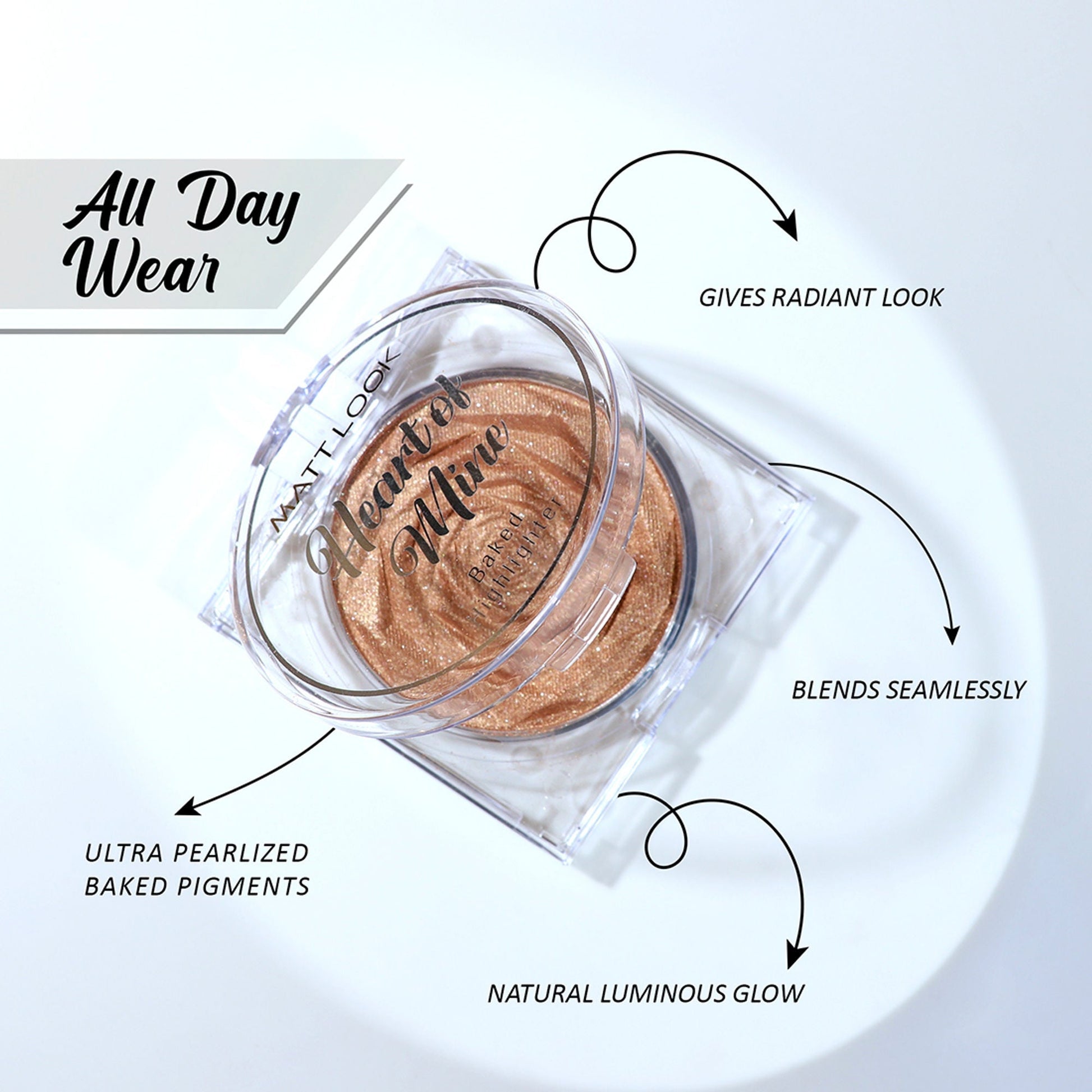 Matt Look Heart Of Mine Baked Highlighter - 04 So Hollywood 