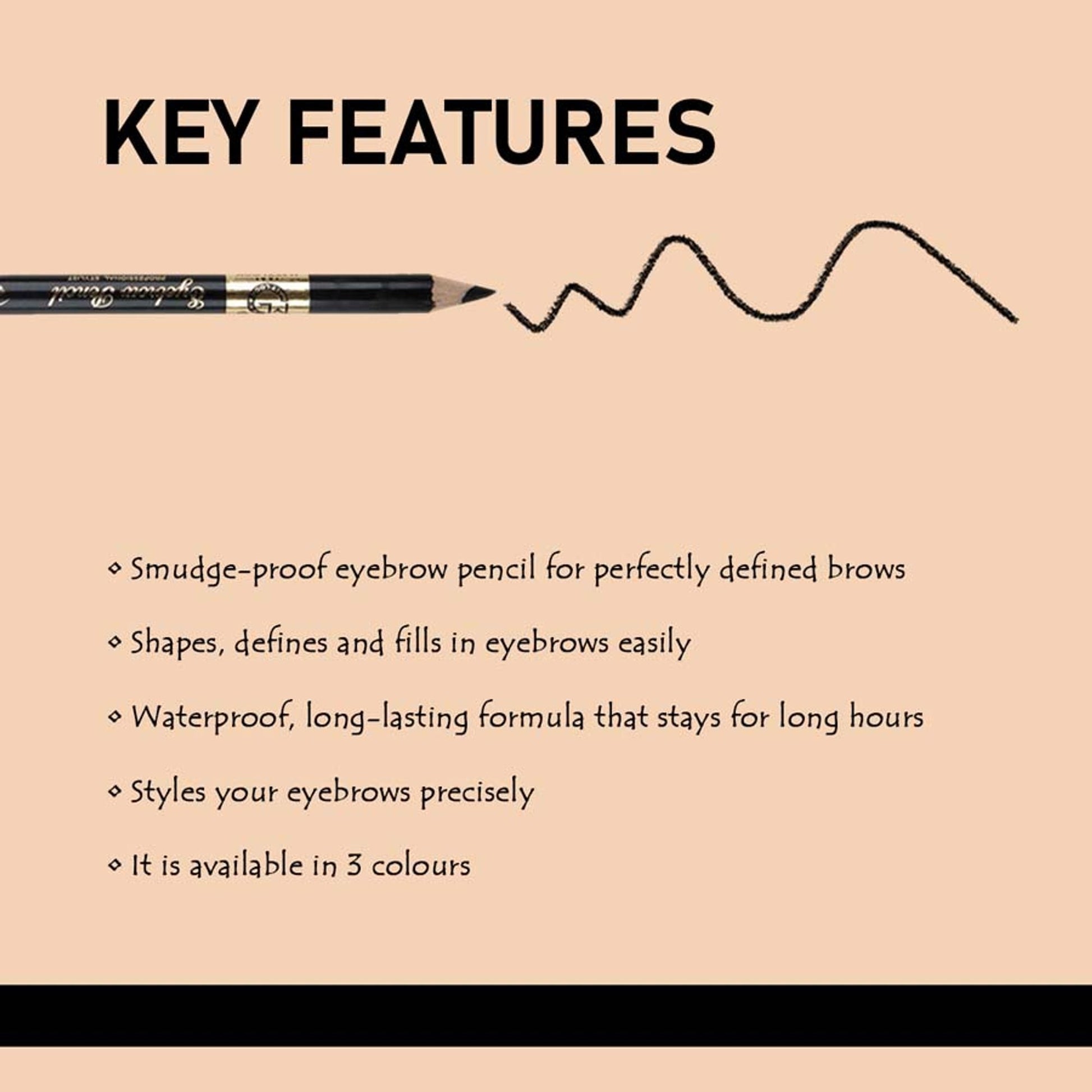Matt Look Long Lasting Formula Professional Stylist Eyebrow Pencil - 04 Coco Brown 