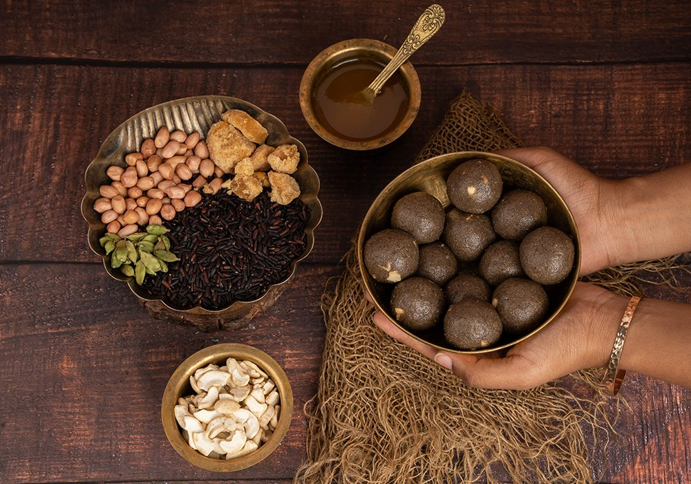 Narchuvai Foods Black Rice Laddoos
