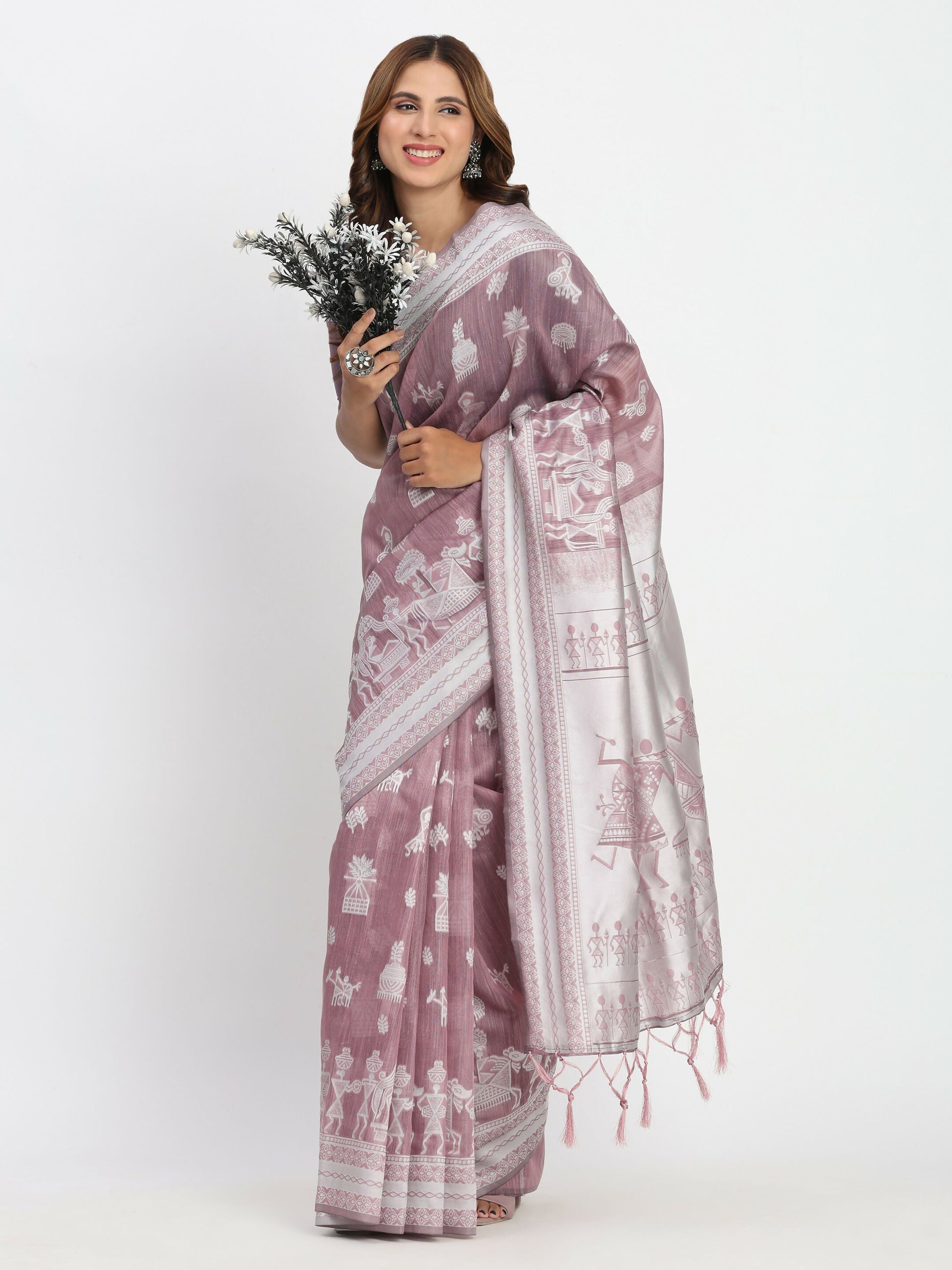 Shree Shyam Fashion Linen Cotton Sea Green Saree