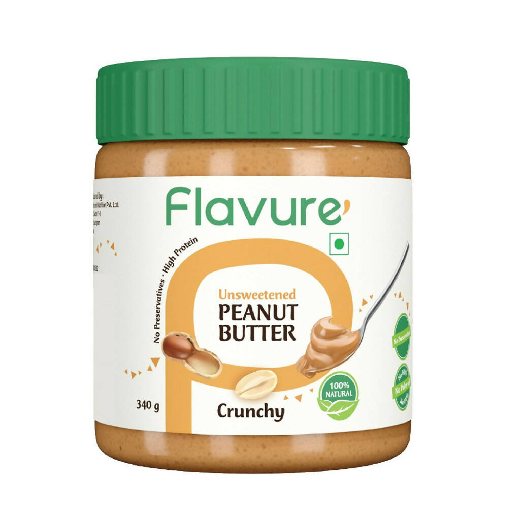 Flavure Unsweetened Peanut Butter - Crunchy - Grab2buy
