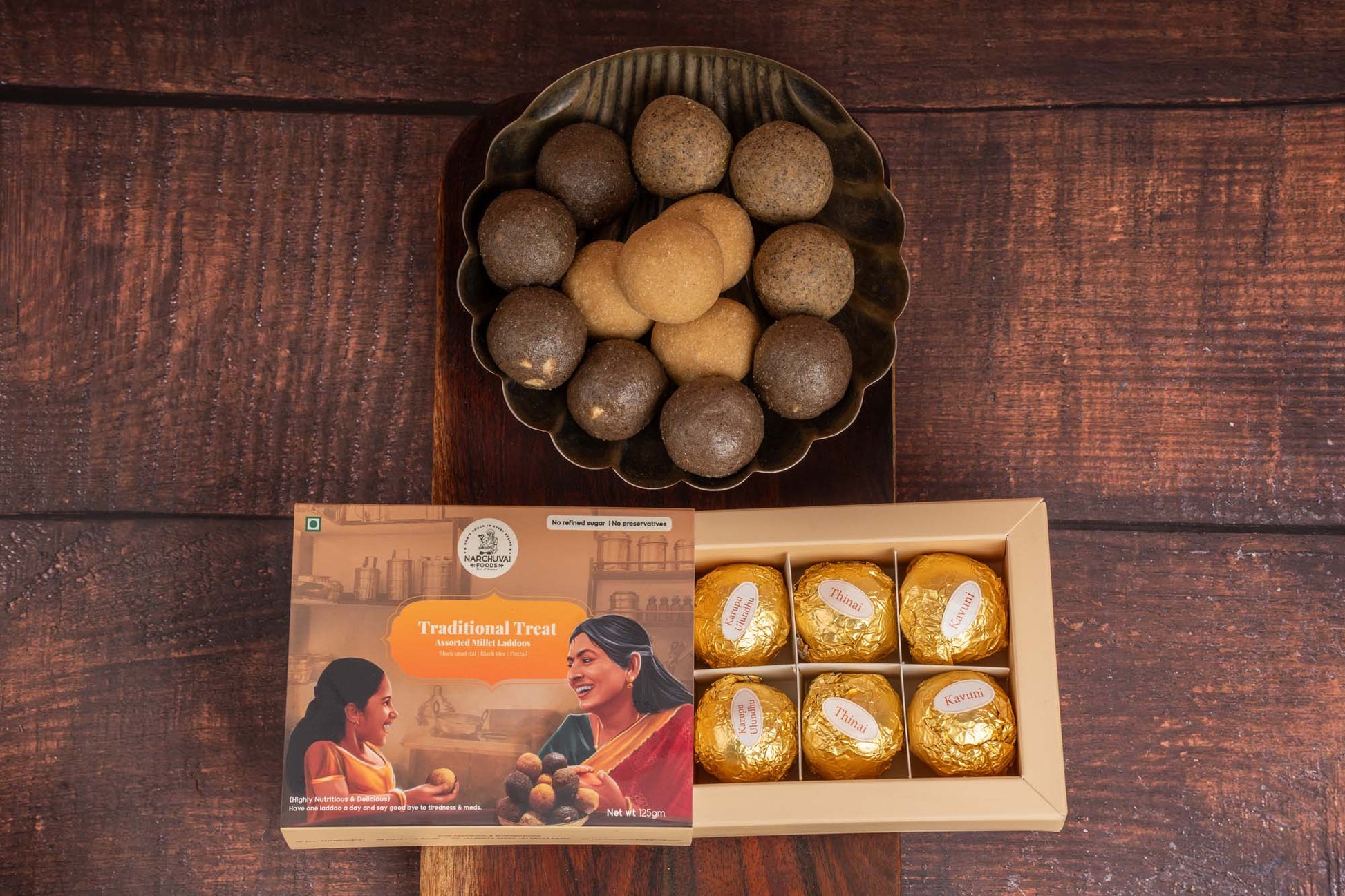 Narchuvai Foods Assorted Millet Laddoos