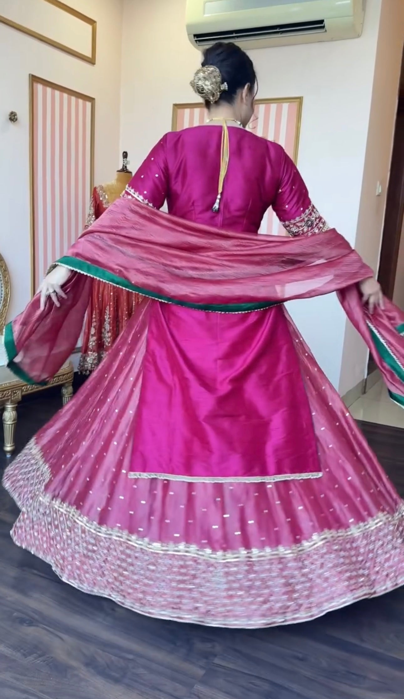 Yash Enterprise Pink Chinon Silk Party Wear Embroidery Suit Set  Grab2Buy Yash Enterprise Grab2Buy