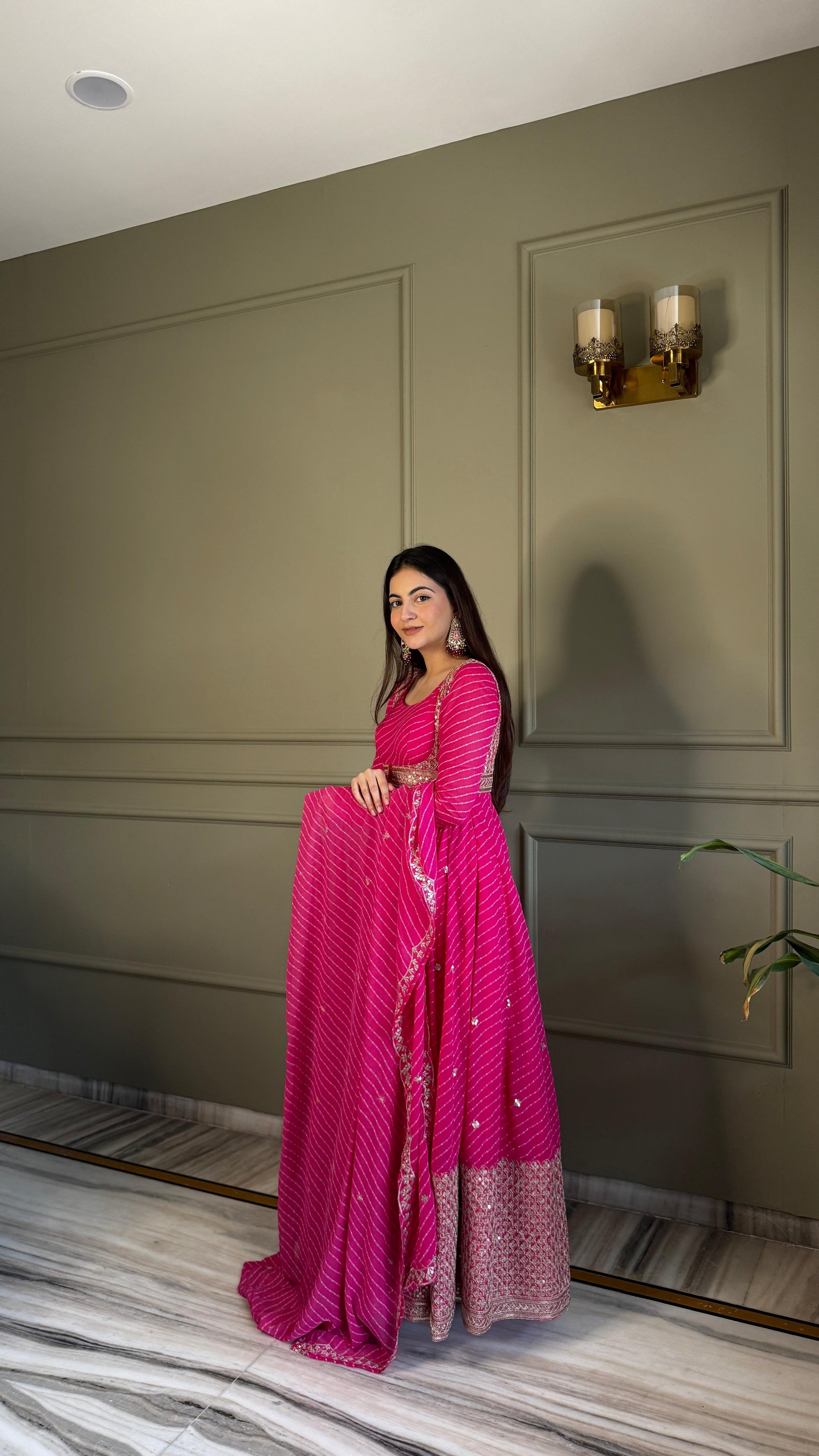 Yash Enterprise Pink Georgette Party Wear Embroidery Suit Set  Grab2Buy Yash Enterprise Grab2Buy