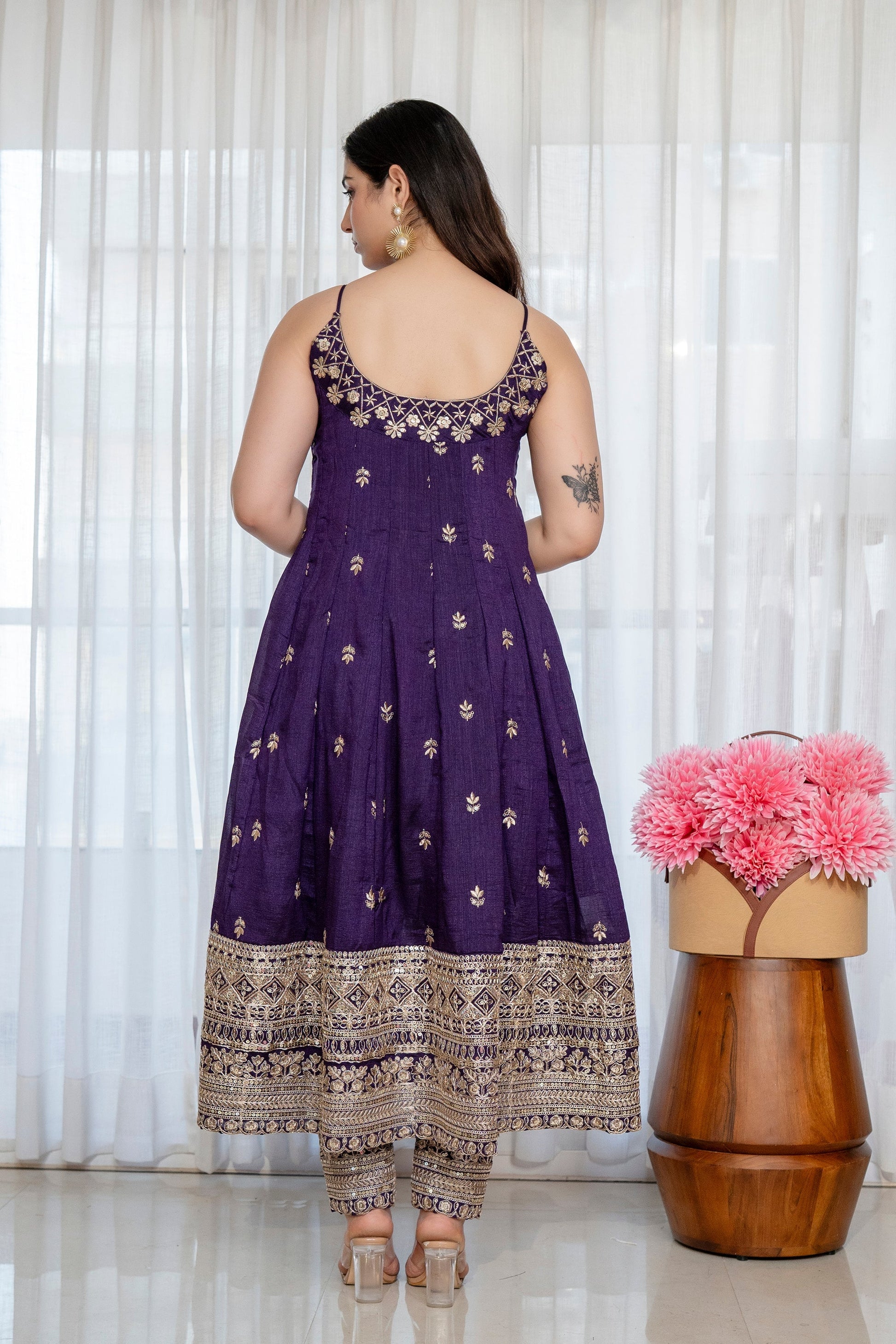 Yash Enterprise Purple Vichitra Silk Party Wear Embroidery Suit Set  Grab2Buy Yash Enterprise Grab2Buy