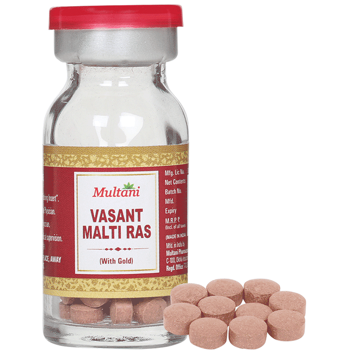 Multani Vasant Malati Ras with Gold Tablet 