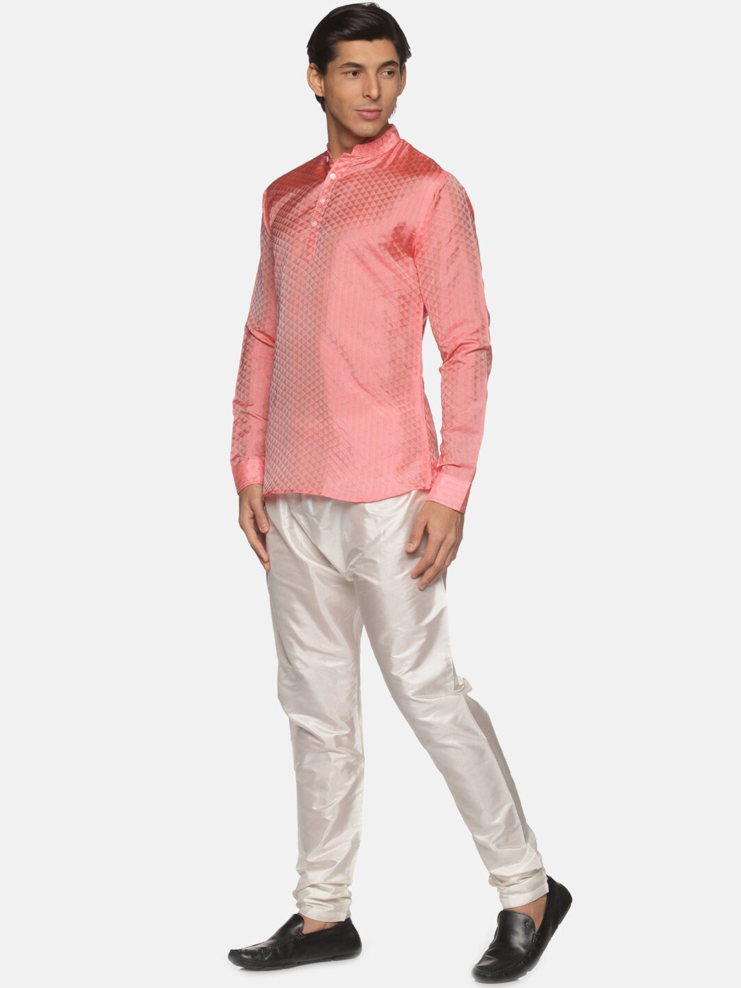 Sethukrishna Men Red Kurta with Pyjamas