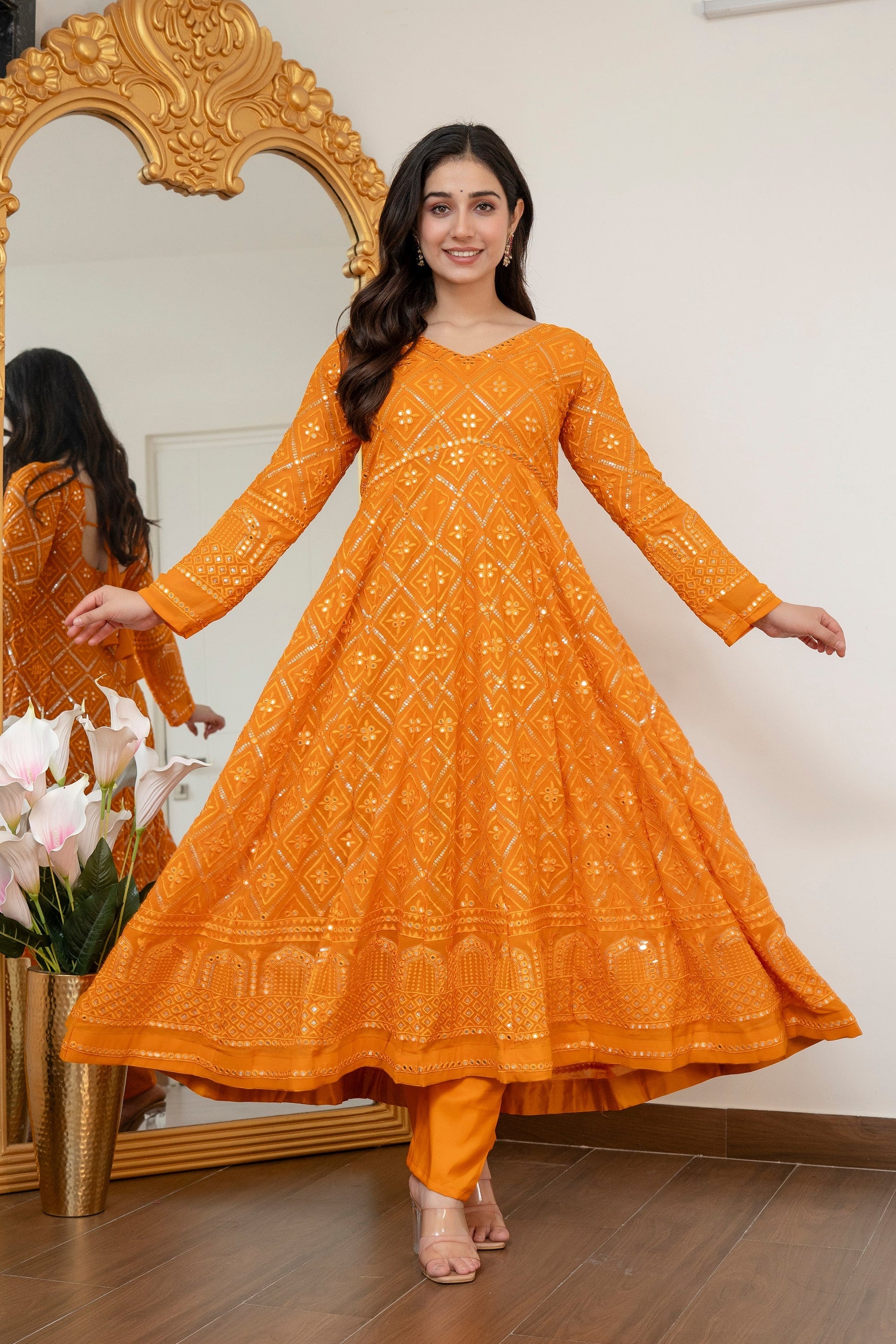 Yash Enterprise Yellow Blooming Silk Party Wear Embroidery Suit Set  Grab2Buy Yash Enterprise Grab2Buy