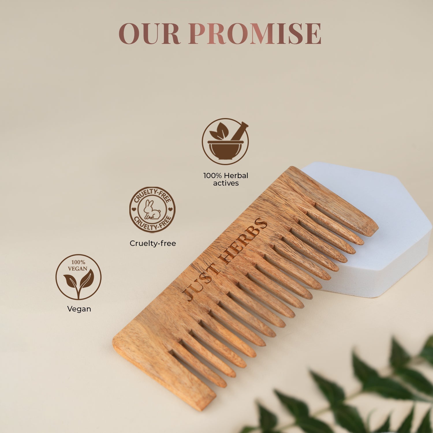Handmade Wide-Tooth Neem Comb 