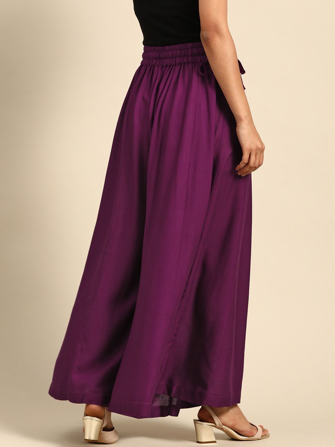 TAG 7 Women Flared Ethnic Palazzos