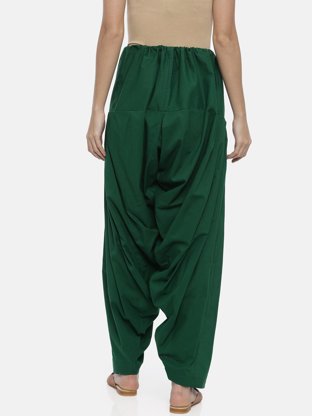 Souchii Women Green Pure Cotton Patiala 