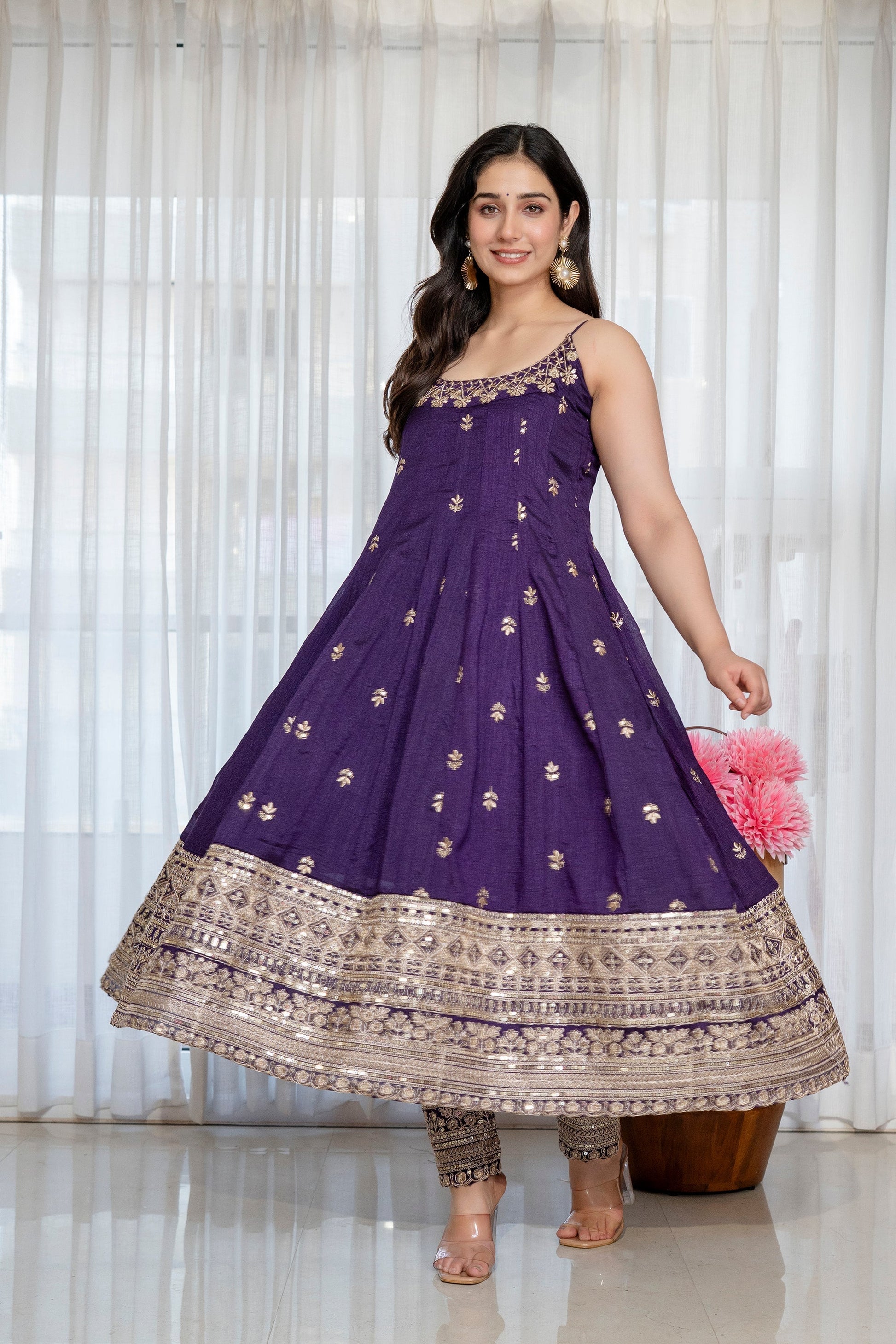 Yash Enterprise Purple Vichitra Silk Party Wear Embroidery Suit Set  Grab2Buy Yash Enterprise Grab2Buy