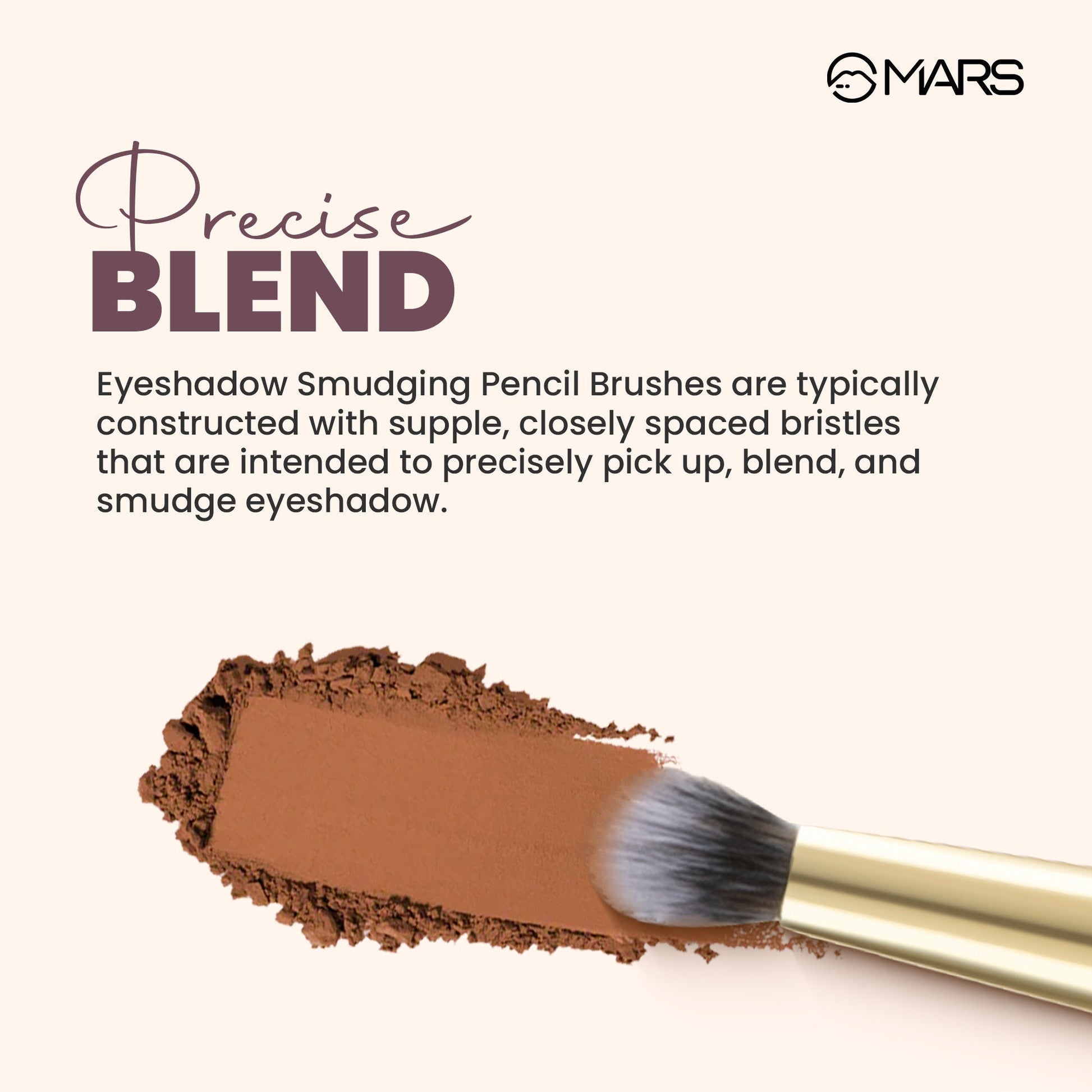 MARS Cosmetics Artist's Arsenal Professional Eyeshadow Smudging Pencil Brush Golden 