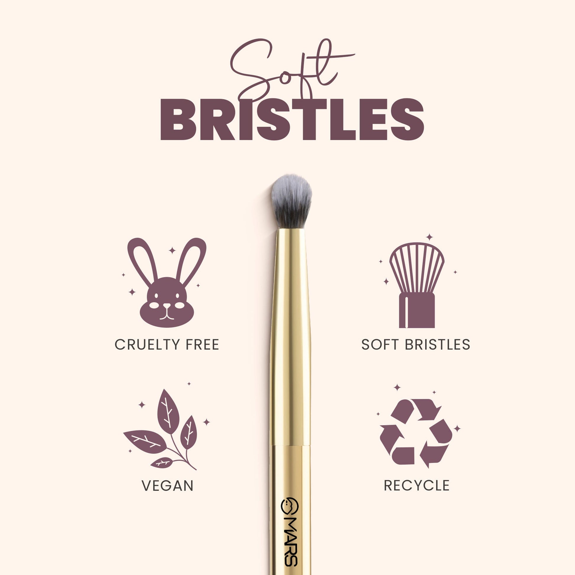 MARS Cosmetics Artist's Arsenal Professional Eyeshadow Smudging Pencil Brush Golden 