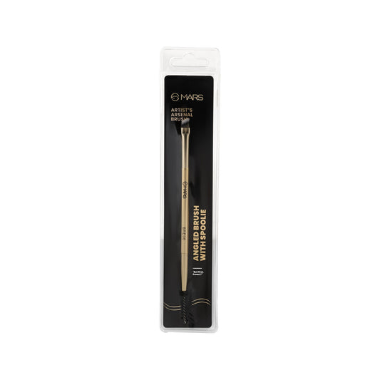 MARS Cosmetics Artist'S Arsenal Professional Angled Brush With Spoolie 