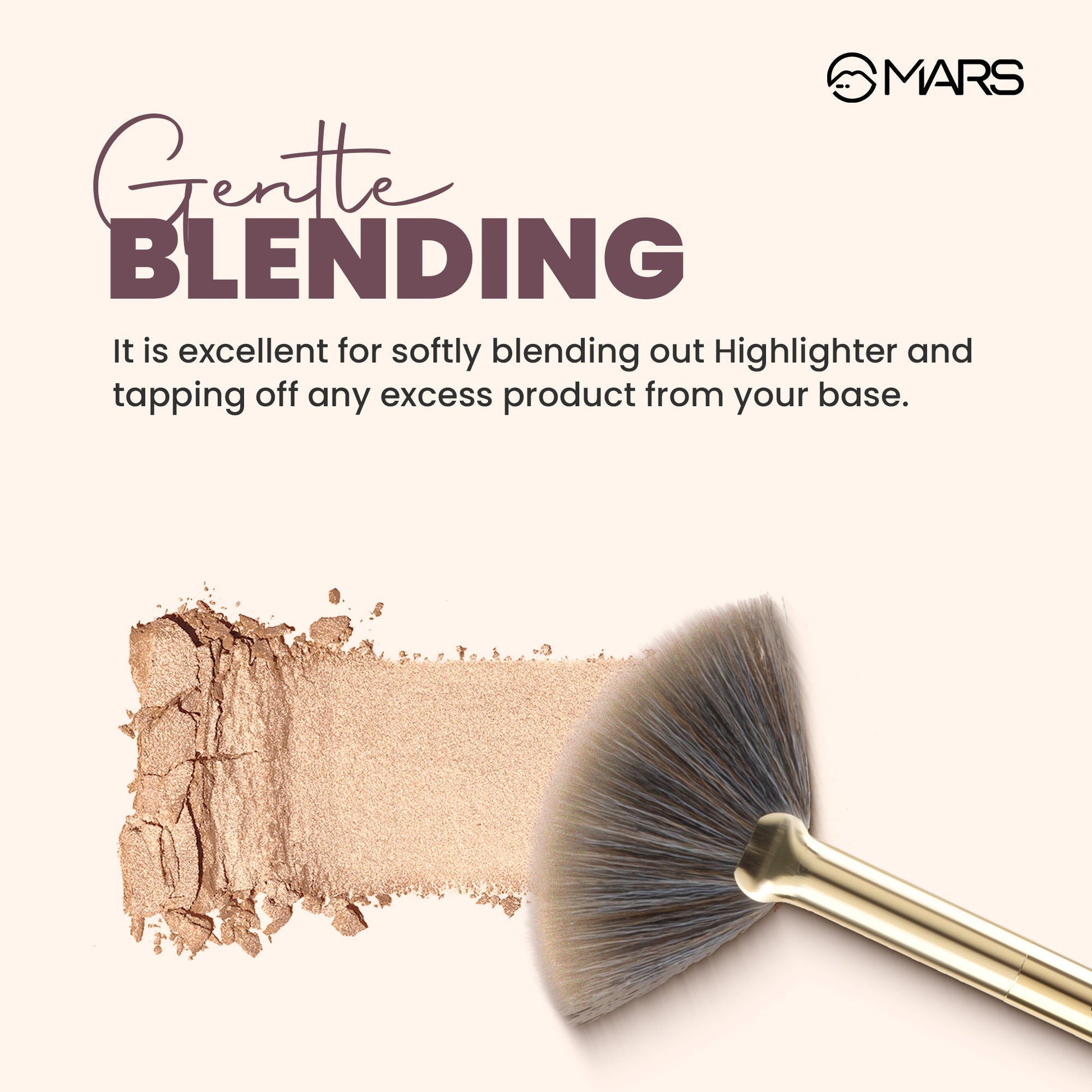 MARS Cosmetics Professional Fan Highlighting Brush 