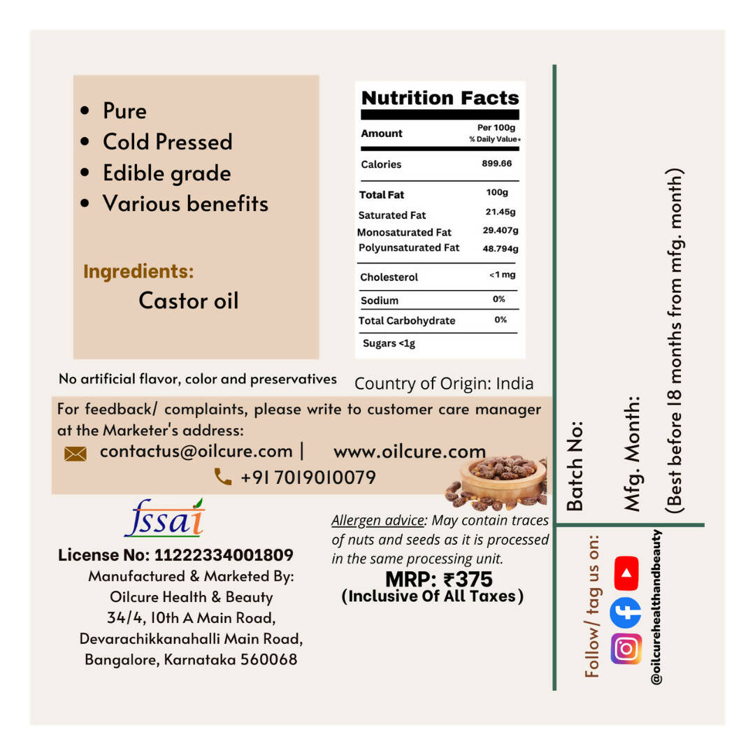 Oilcure Castor Oil 