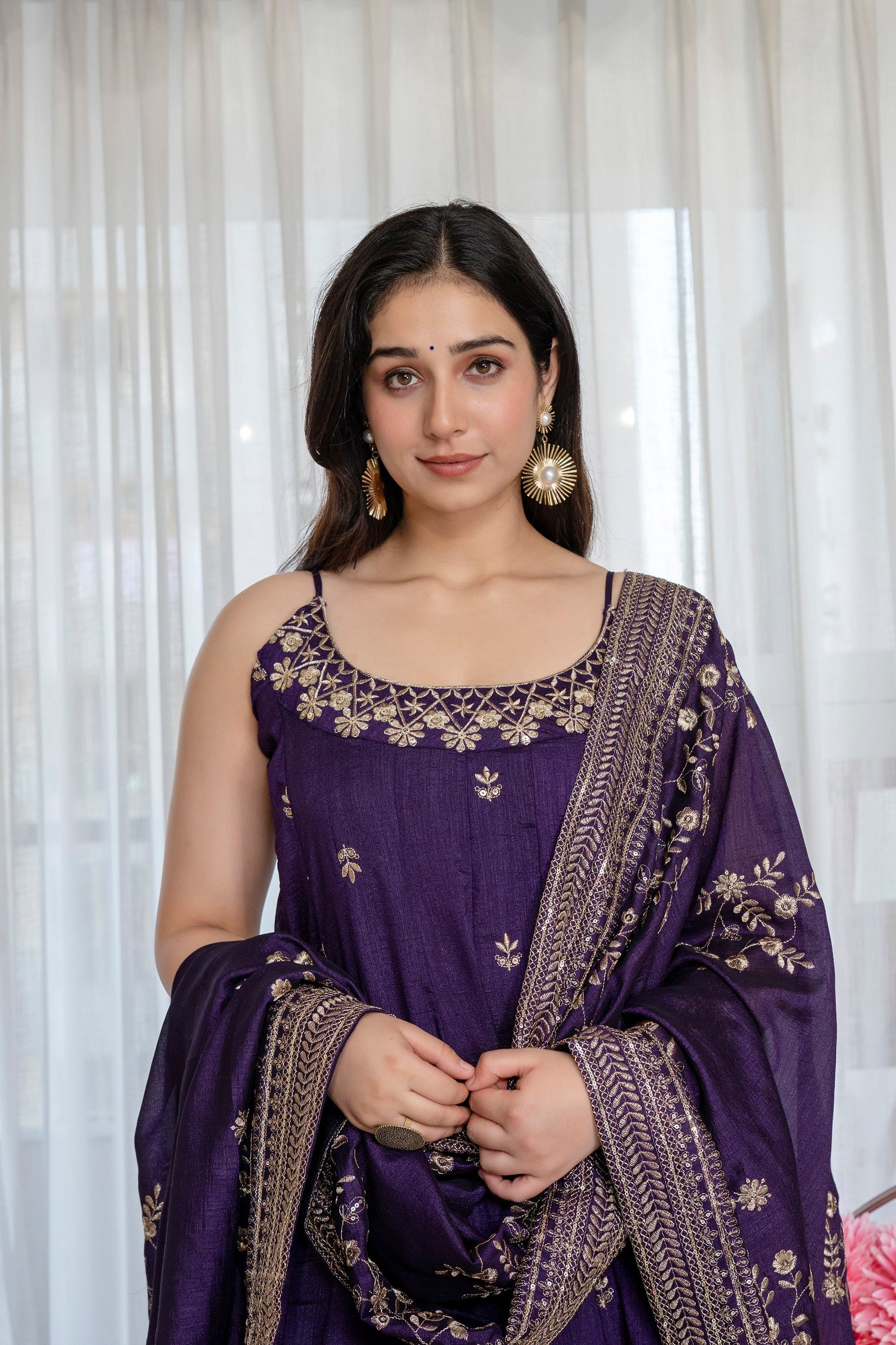 Yash Enterprise Purple Vichitra Silk Party Wear Embroidery Suit Set  Grab2Buy Yash Enterprise Grab2Buy