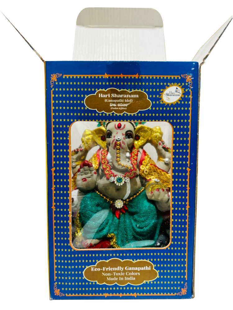 Eco-Friendly Ganesh Idol Small (Non-Toxic Colors) With Kumkum & Akshat - Limited Time Offer | Swadesiicart