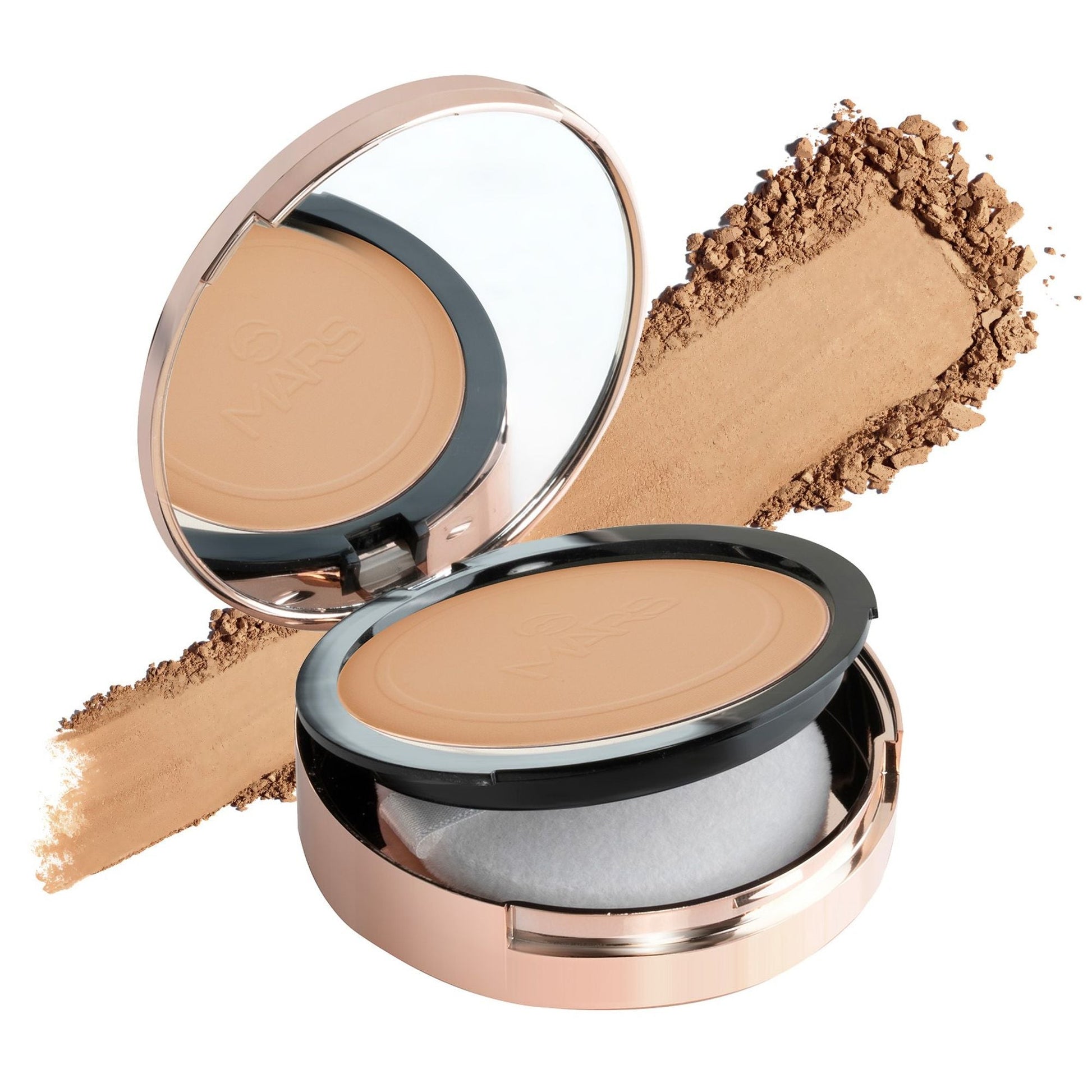 MARS Cosmetics Matte On Compact Powder with Applicator Puff - 05 Honey 